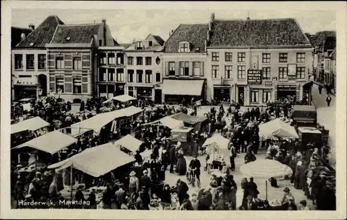 Ak Harderwijk Gelderland, Marktdag