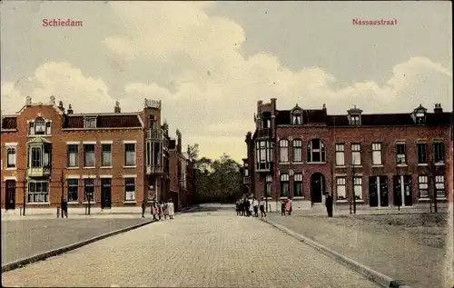 Ak Schiedam Südholland Niederlande, Nassaustraat