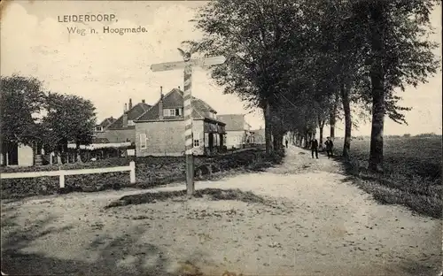 Ak Leiderdorp Südholland, Weg n. Hoogmade