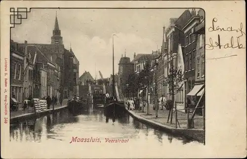 Ak Maassluis Südholland, Veerstraat