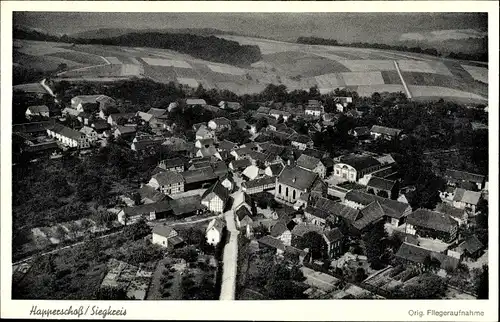 Ak Happerschoss Happerschoß Hennef an der Sieg, Fliegeraufnahme