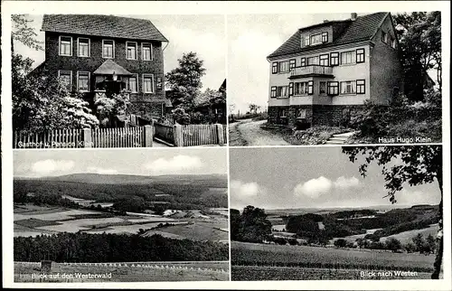 Ak Erdingen Reichshof Oberbergischer Kreis, Gesamtansicht, Gasthof Klein, Haus Hugo Klein