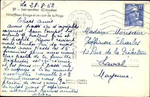 Ak Luc sur Mer Calvados, Hotel Beau Rivage, Un Coin de la Plage