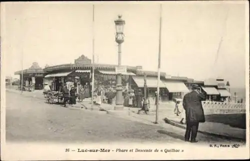 Ak Luc sur Mer Calvados, Phare, Descente de Quilhoc