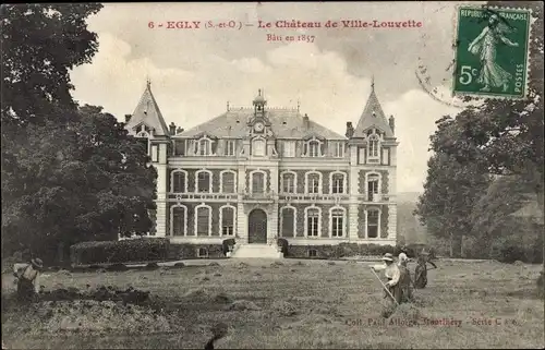 Ak Egly Essonne, Le Chateau de Ville Louvette