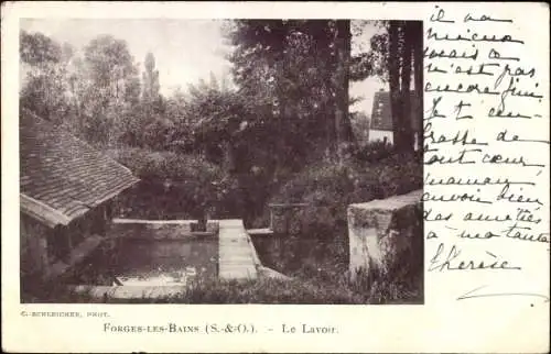 Ak Forges les Bains Essonne, Le Lavoir