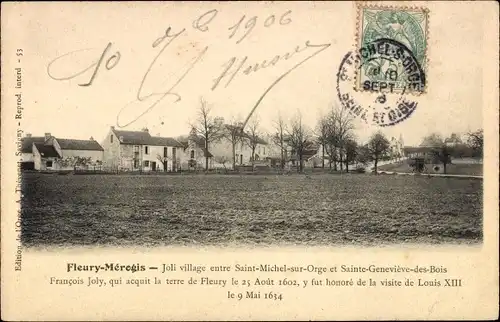 Ak Fleury Mérogis Essonne, Joli village entre Saint Michel sur Orge et Sainte Genevieve des Bois
