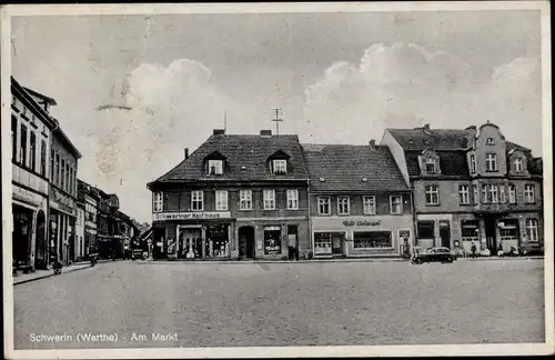 Ak Skwierzyna Schwerin Warthe Ostbrandenburg, Marktplatz, Kaufhaus