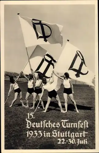 Ak Stuttgart 15. Dt. Turnfest 1933, F. Lutscher, Hanne Kappler, Lisel Stöckle, Elfi Kuhn, Lore Haag