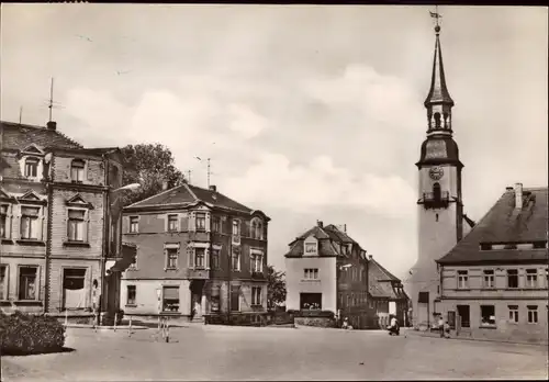 Ak Siebenlehn Großschirma in Sachsen, Marktplatz, Kirche