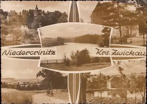 Ak Niedercrinitz Hirschfeld in Sachsen, Teilansichten