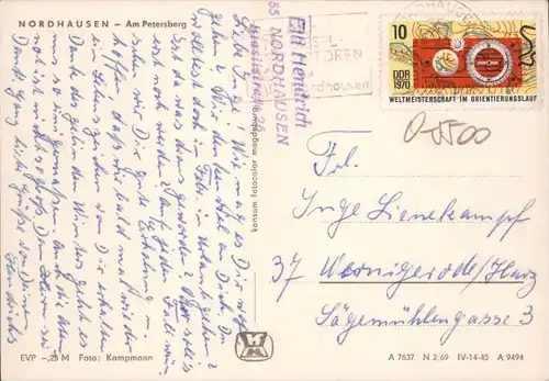 Ak Nordhausen am Harz, Am Petersberg