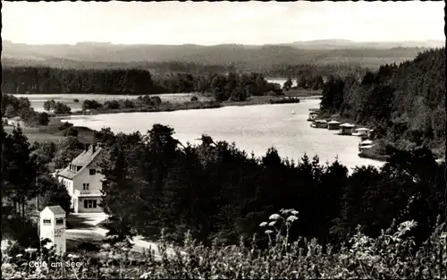 Ak Eschenbach in der Oberpfalz Bayern, Café am See, Panorama