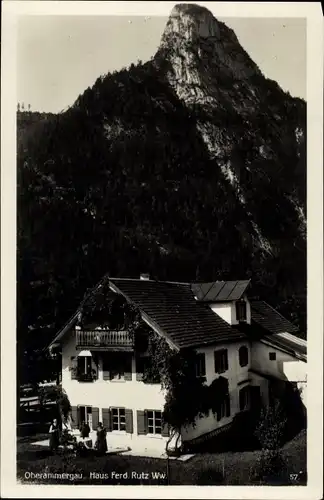 Ak Oberammergau in Oberbayern, Haus Ferd. Rutz Ww.