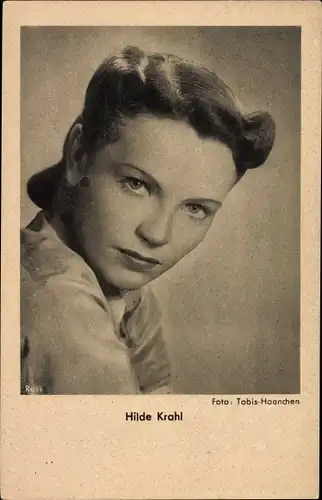 Ak Schauspielerin Hilde Krahl, Portrait