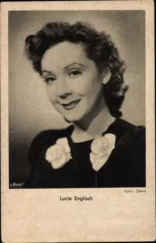Ak Schauspielerin Lucie Englisch, Portrait