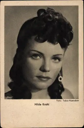 Ak Schauspielerin Hilde Krahl, Portrait, Ross Verlag