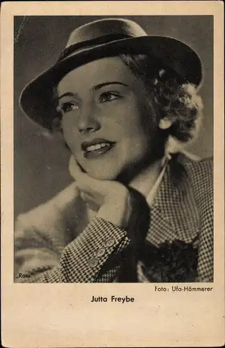 Ak Schauspielerin Jutta Freybe, Portrait