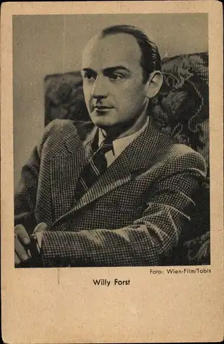 Ak Schauspieler Willy Forst, Portrait, Krawatte