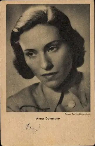 Ak Schauspielerin Anna Dammann, Portrait