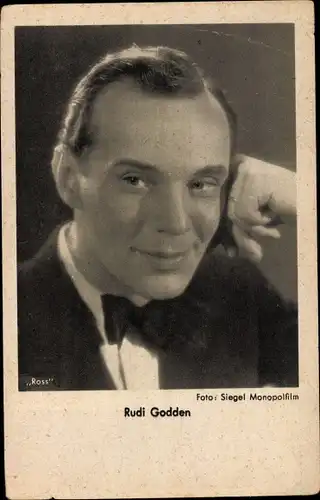 Ak Schauspieler Rudi Godden, Portrait