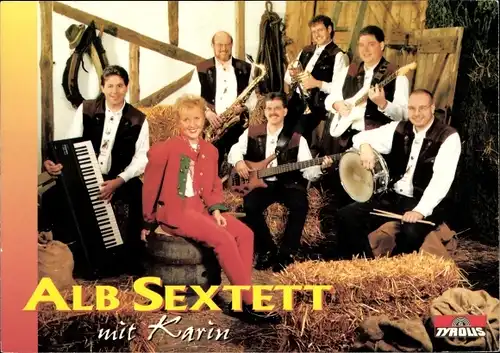 Ak Alb Sextett mit Karin, Musiker, Autogramme, Tyrolis