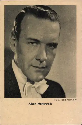 Ak Schauspieler Albert Matterstock, Portrait