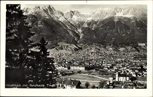 Ak Innsbruck in Tirol, Gesamtansicht, Nordkette