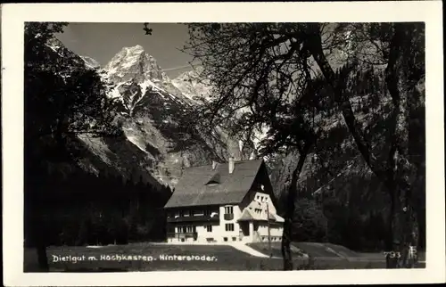 Foto Ak Hinterstoder in Oberösterreich, Dietlgut mit Hochkasten