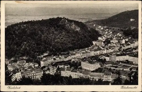 Ak Karlovy Vary Karlsbad Stadt, Totalansicht