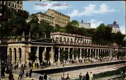 Ak Karlovy Vary Karlsbad Stadt, Mühlbrunnen
