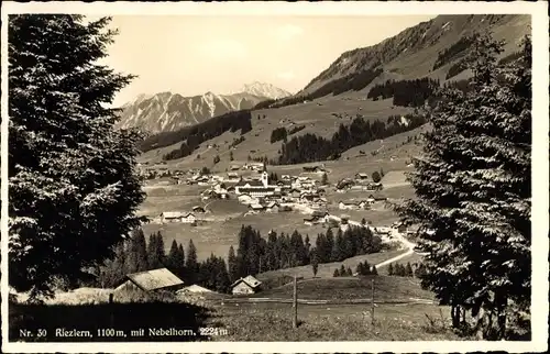 Ak Riezlern Mittelberg Vorarlberg, Gesamtansicht mit Nebelhorn