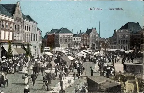 Ak Deventer Overijssel Niederlande, De Brink