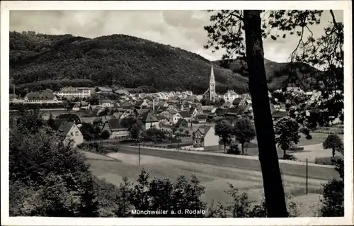 Ak Münchweiler an der Rodalb Rodalben in der Pfalz, Gesamtansicht, Hotel Krone