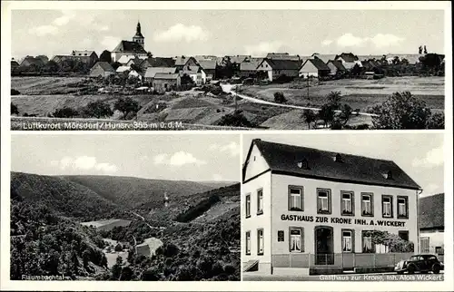 Ak Mörsdorf im Hunsrück, Gesamtansicht, Gasthaus zur Krone