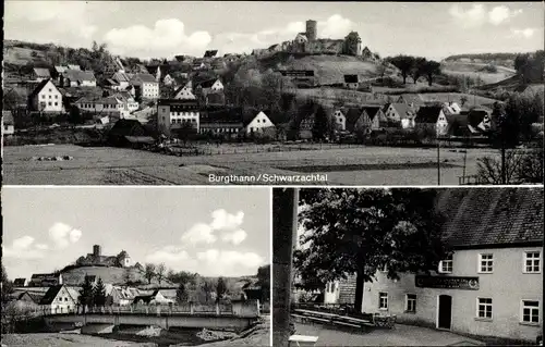 Ak Burgthann im Nürnberger Land, Gesamtansicht, Gasthof grünes Tal