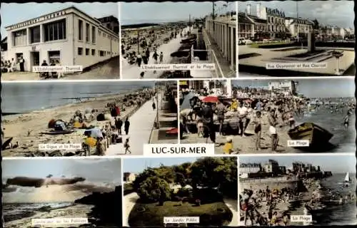 Ak Luc sur Mer Calvados, Etablissement Thermal, La Plage, Le Jardin Public, Rue Carnot