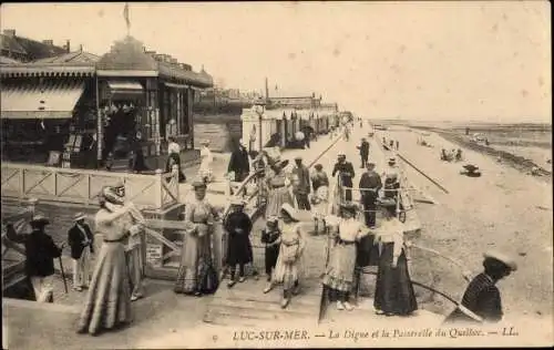 Ak Luc sur Mer Calvados, La Digue, La Passerelle du Quilhoc