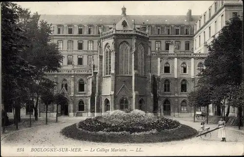 Ak Boulogne sur Mer Pas de Calais, Le College Mariette