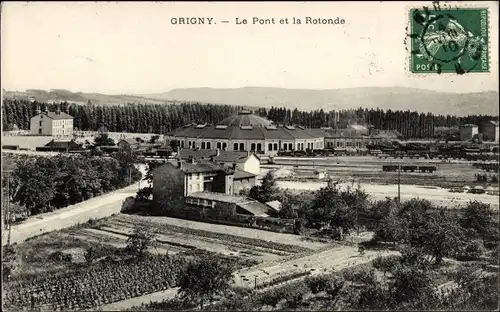 Ak Grigny Rhone, Le Pont, La Rotonde