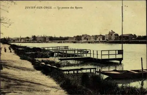 Ak Juvisy sur Orge Essonne, Le ponton des Sports