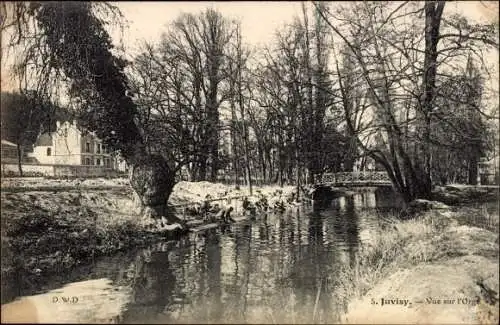 Ak Juvisy Essonne, Vue sur l'Orge