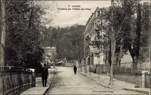 Ak Juvisy Essonne, Avenue de l'Hotel de Ville