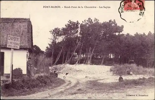 Ak Fort Mahon Yvelines, Rond Point de la Chaumiere, Les Sapins