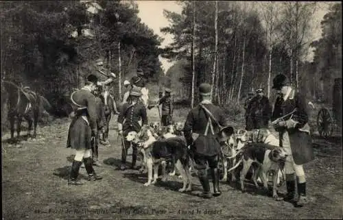 Ak Rambouillet Yvelines, Foret, A la Croix Pater, Avant le Depart