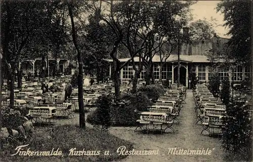 Ak Zdroje Finkenwalde Szczecin Stettin Pommern, Kurhaus Mittelmühle in der Buchheide, Restaurant