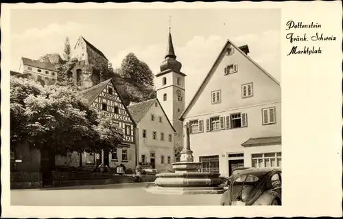 Ak Pottenstein in Oberfranken, Marktplatz