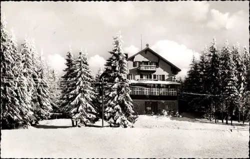 Ak Fleckl im Fichtelgebirge Warmensteinach Oberfranken, Unterkunftshaus d. F.G.V.