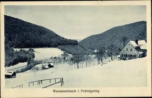 Ak Warmensteinach Oberfranken Bayern, Gesamtansicht, Winter