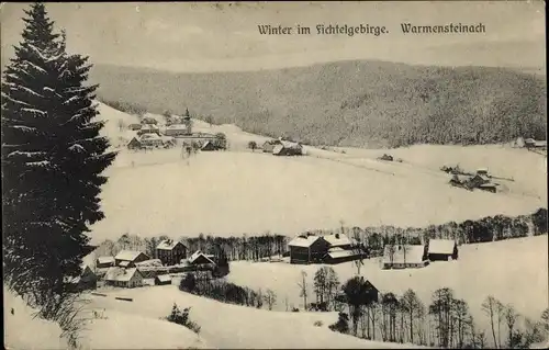 Ak Warmensteinach Oberfranken Bayern, Winter, Panorama